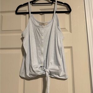 LOFT Light Blue Camisole with Tie-Front